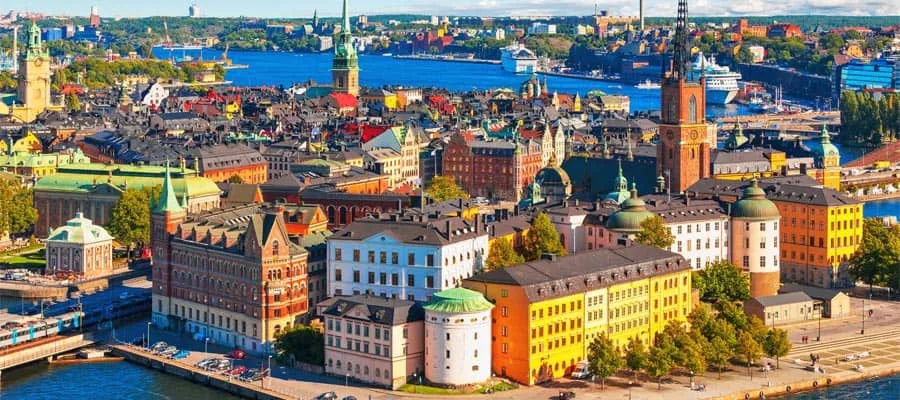 Altstadt von Stockholm am Wasser