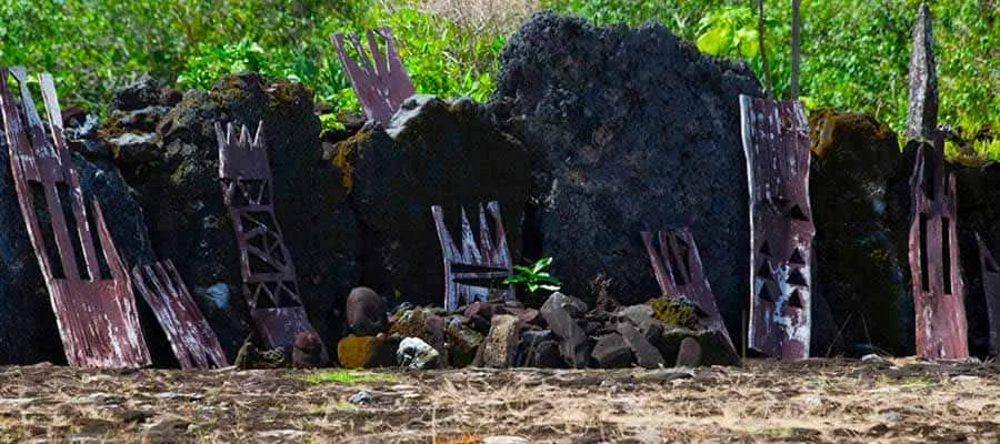 Lagune und Regenwald auf der Insel Raiatea